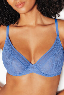 SWEET soutien-gorge triangle dentelle BLEU