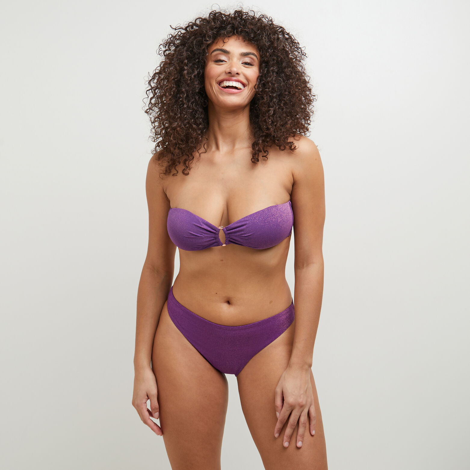 MOOREA MAILLOT DE BAIN CULOTTE MIDI VIOLET