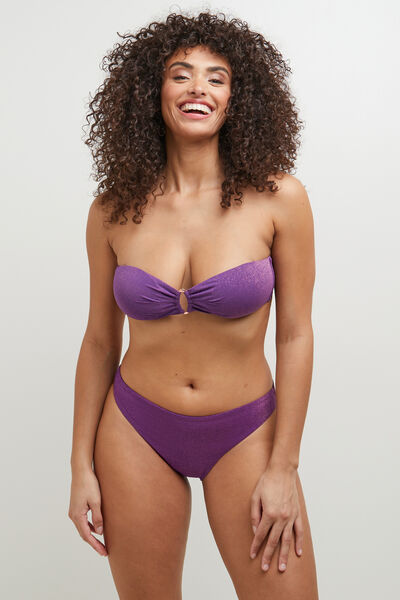 MOOREA MAILLOT DE BAIN CULOTTE MIDI VIOLET