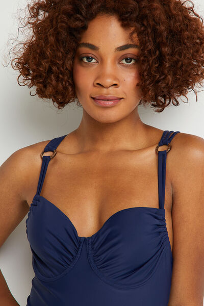 JADE MAILLOT DE BAIN 1 PIECE COULISSE MARINE