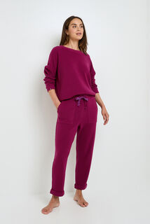 FAIENCE TEE-SHIRT MANCHES LONGUES BORDEAUX