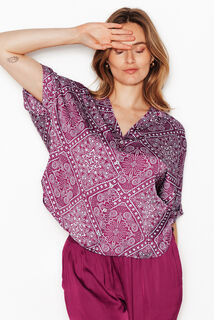 GIRLY CHEMISE MANCHES COURTES MULTICO ROSE