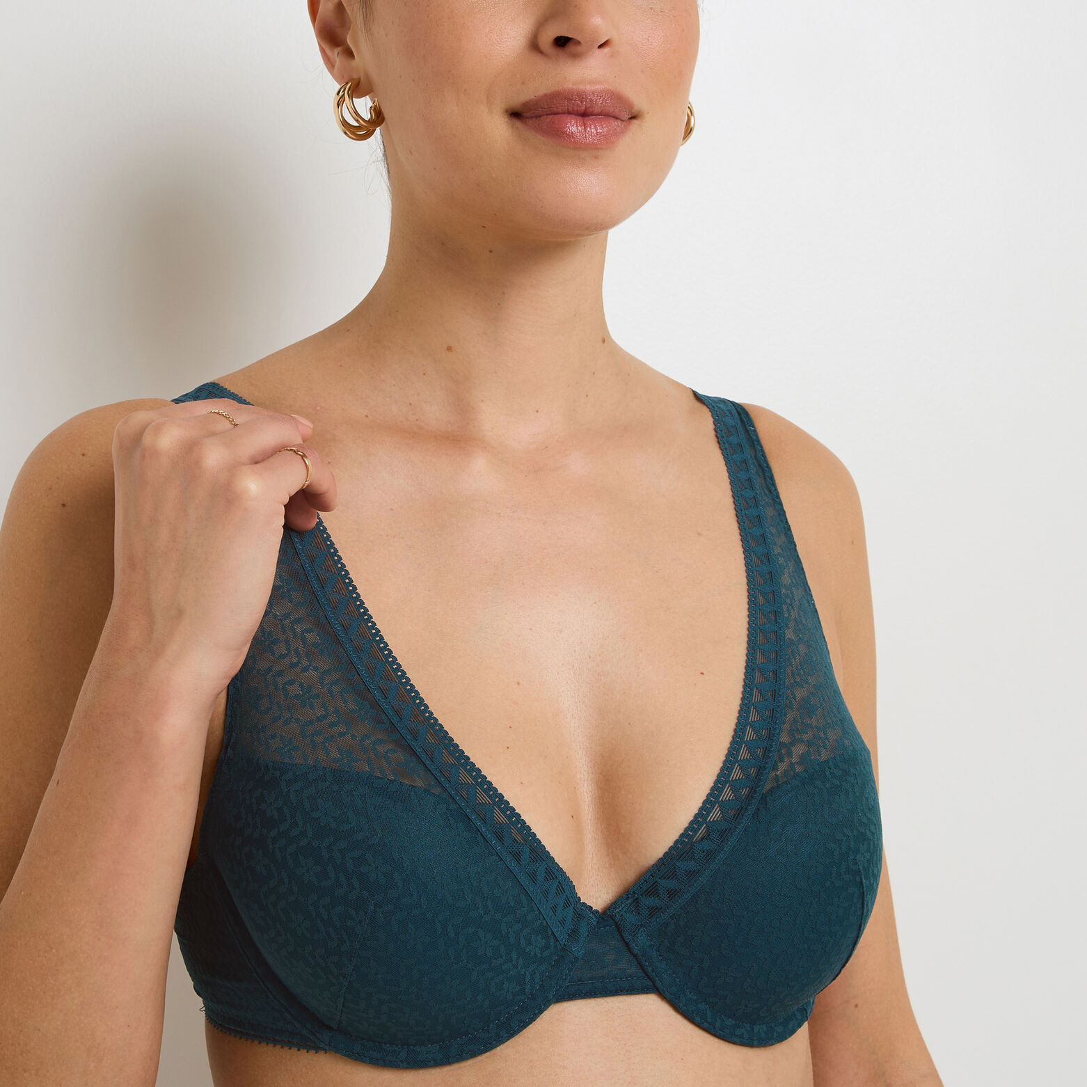 GINGER SOUTIEN-GORGE AMPLIFORME DENTELLE BLEU
