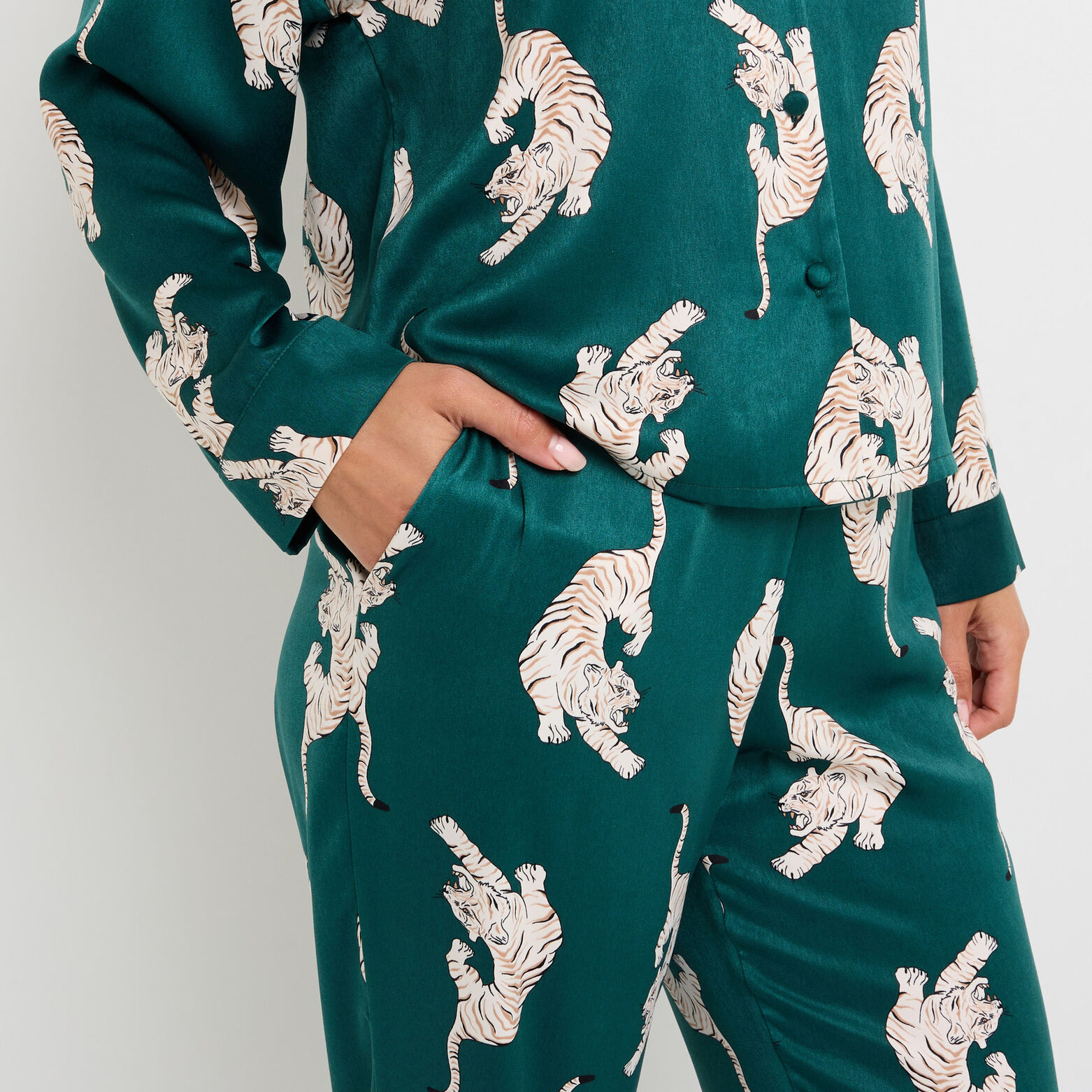 GRAMMY PANTALON DE PYJAMA MULTICO VERT