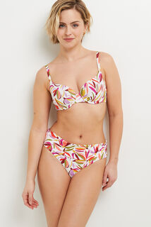 MAYA MAILLOT DE BAIN CULOTTE MAXI MULTICO BLANC