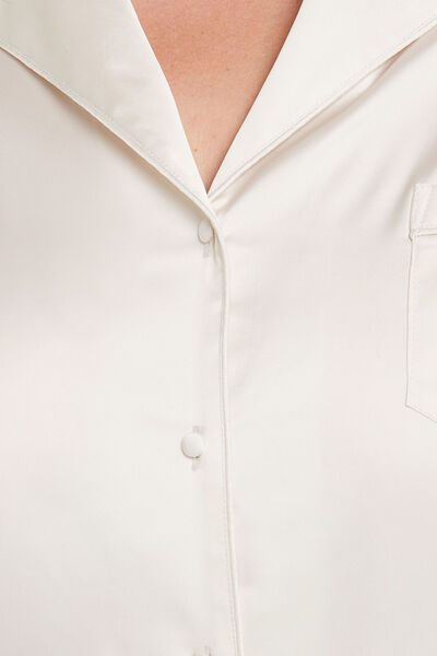 CHIMENE VESTE SATIN  BLANC