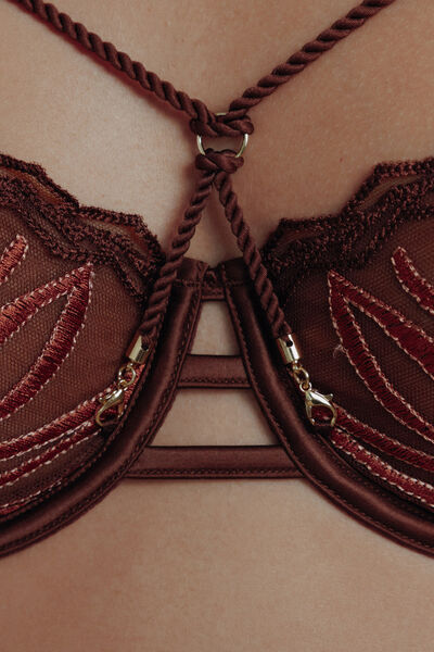 SOUTIEN-GORGE CORBEILLE MULTICO MARRON