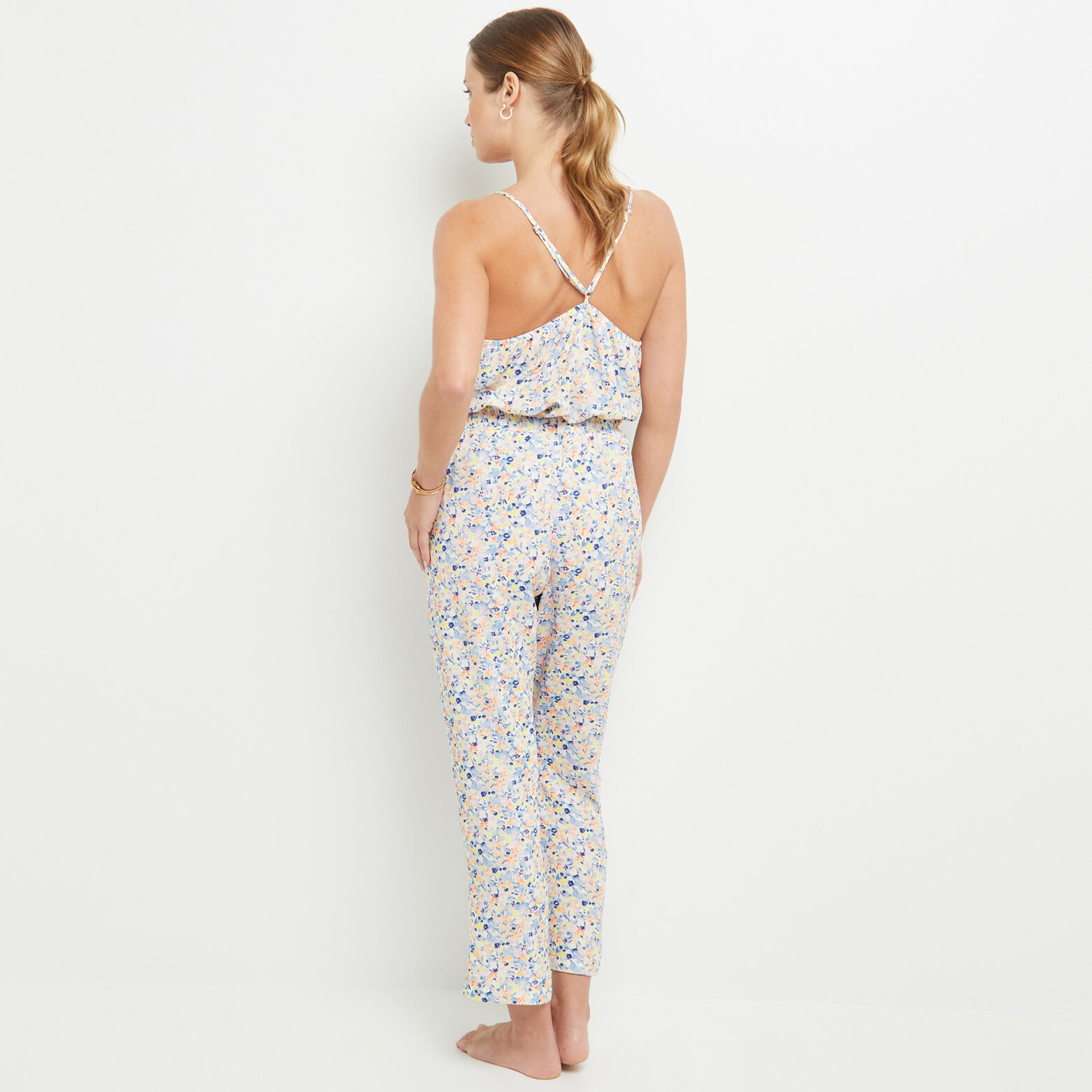 BEACH PANTACOURT IMPRIME MULTICO BLEU