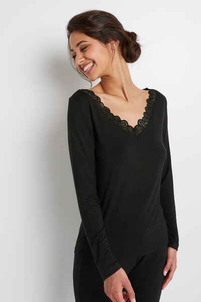 TEE SHIRT MANCHES LONGUES NOIR
