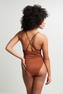MAGMA MAILLOT DE BAIN 1 PIECE TRIANGLE MARRON
