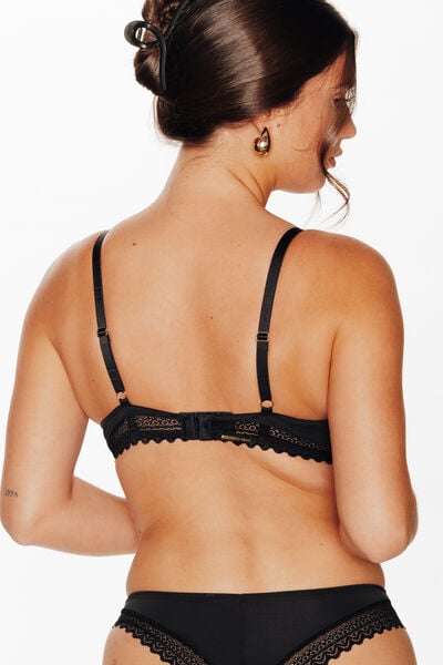 DOUCE SOUTIEN-GORGE EMBOITANT MICROFIBRE NOIR