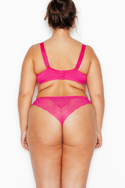 HERMINE+ TANGA DENTELLE FUCHSIA