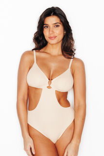 PERLE MAILLOT DE BAIN 1PIECE TRIKINI ECRU