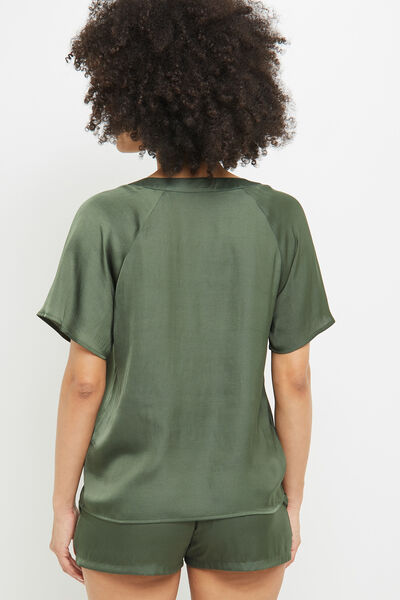 CARAMEL TEE-SHIRT MANCHES COURTES SATIN KAKI