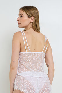 GRETA TOP DENTELLE BLANC