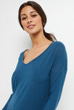 BAMBOU T-SHIRT MANCHES LONGUES PETROLE