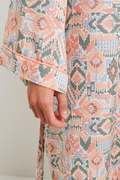 KIMONO IMPRIME MULTICO ROSE