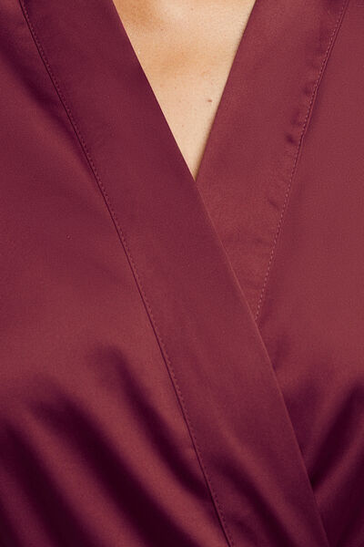 CHIMENE KIMONO SATIN  ROUGE
