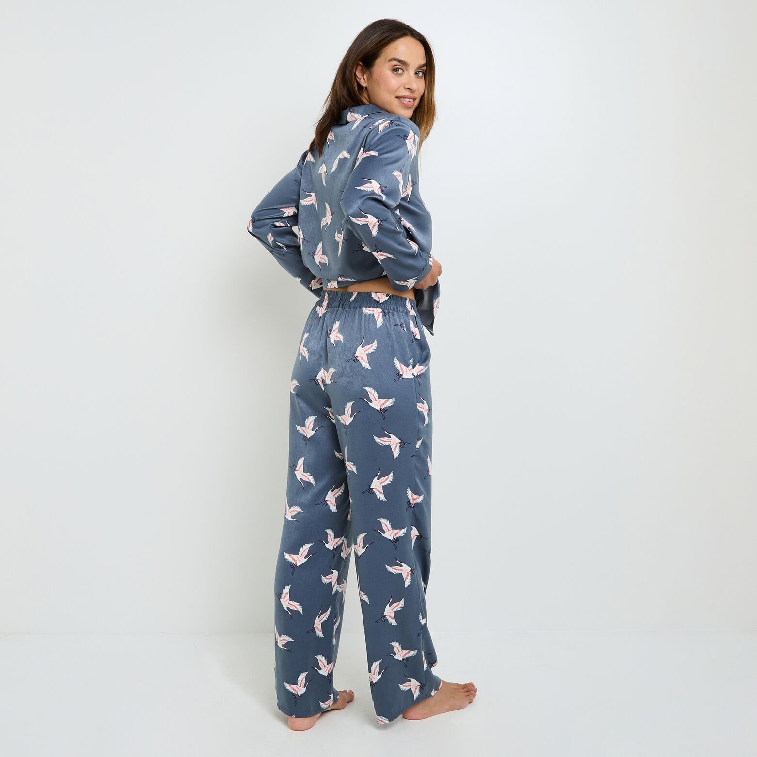 GRAMMY PANTALON DE PYJAMA MULTICO GRIS