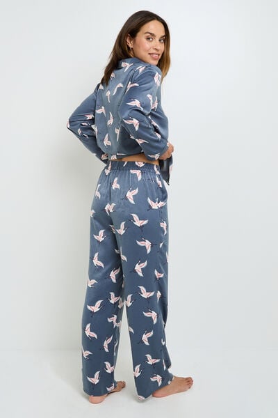 GRAMMY PANTALON DE PYJAMA MULTICO GRIS