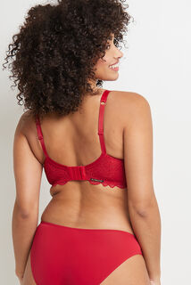 DENTELLE SOUTIEN-GORGE EMBOITANT DENTELLE ROUGE