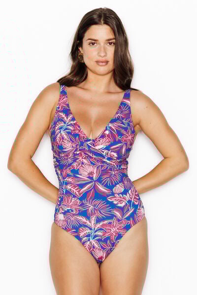 PUNCH MAILLOT DE BAIN 1 PIECE CORBEILLE MULTICO BLEU