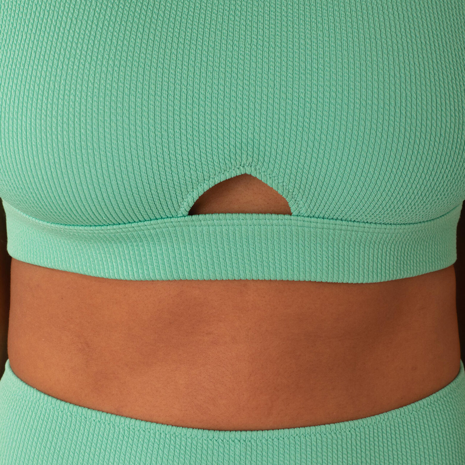 GIRL BRASSIERE MAILLE GAUFREE VERT D'EAU
