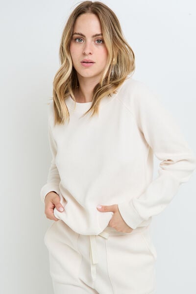 TEE-SHIRT MANCHES LONGUES ECRU