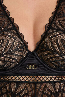 FEMME BODY AMPLIFORME DENTELLE NOIR