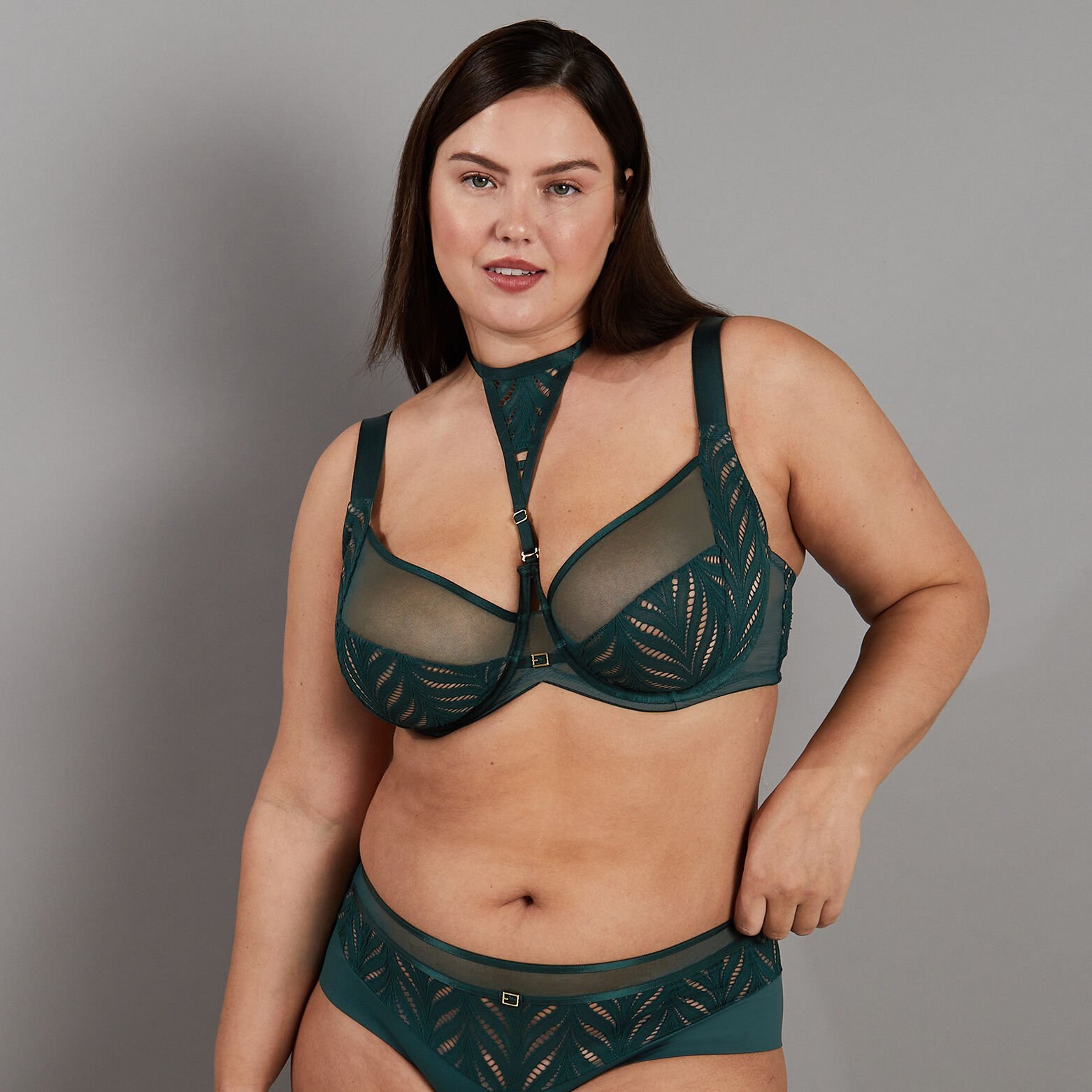 CALIX SOUTIEN-GORGE GRANDS BONNETS  VERT FONCE