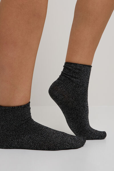 PAIRE DE CHAUSSETTES A PAILLETTES NOIR