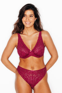 ISADORA SOUTIEN-GORGE FOULARD DENTELLE BORDEAUX