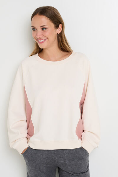 SWEAT MANCHES LONGUES ECRU