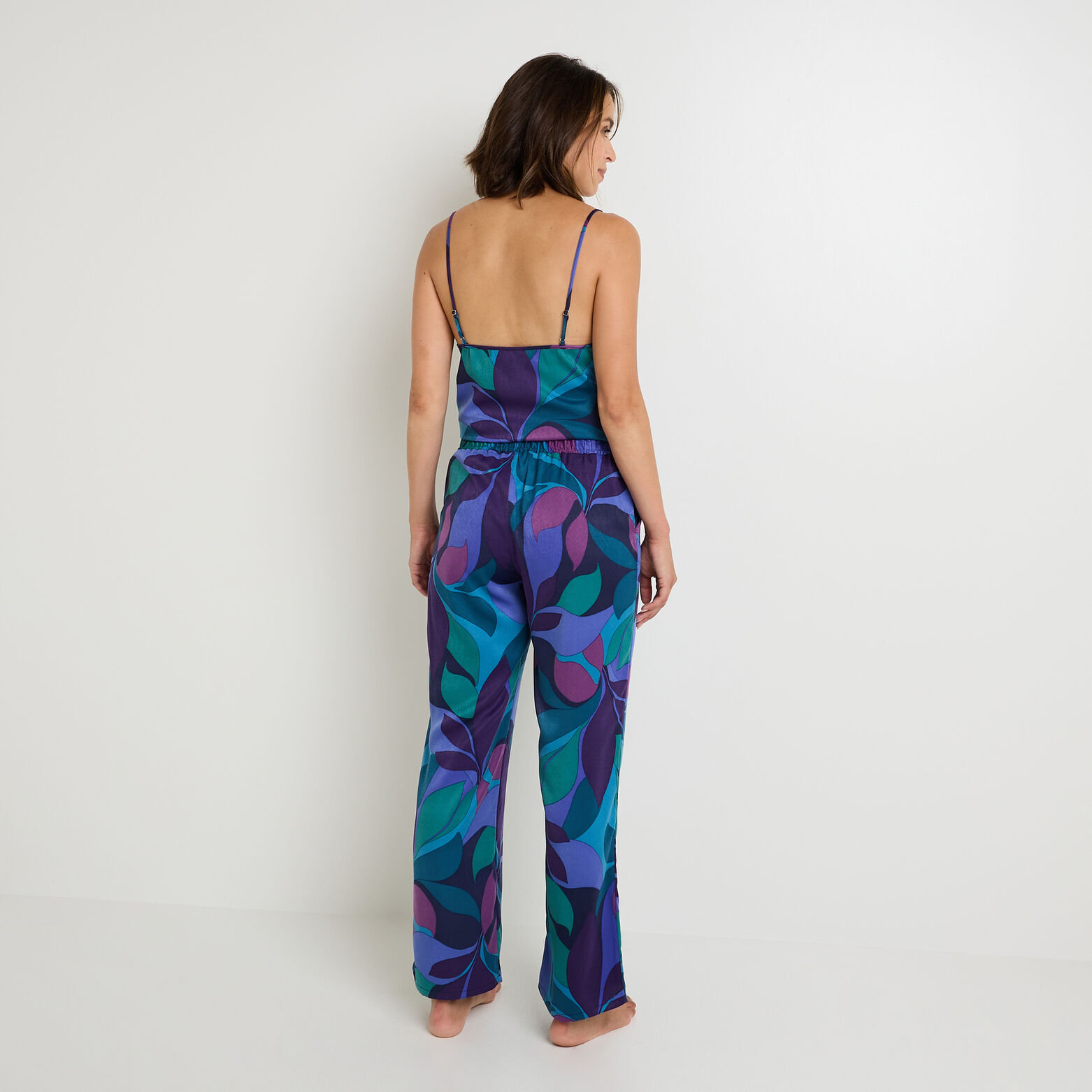 Ensemble FIDJI top & pantalon satin