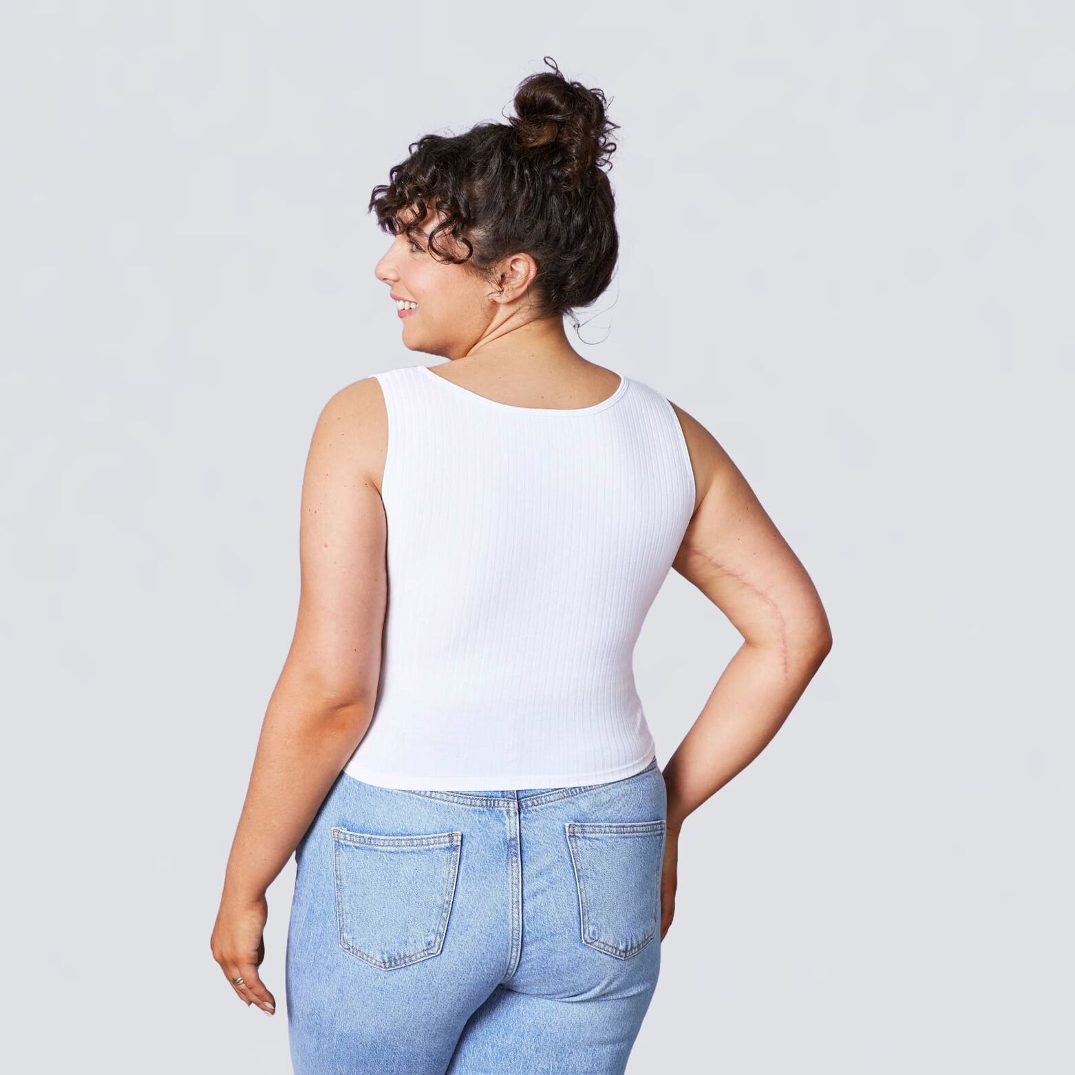 DALIE CROP TOP BRASSIERE INTEGREE BLANC
