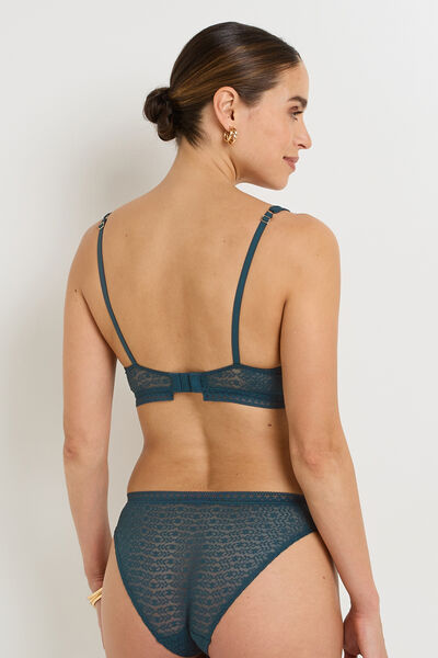 SOUTIEN-GORGE CORBEILLE DENTELLE BLEU