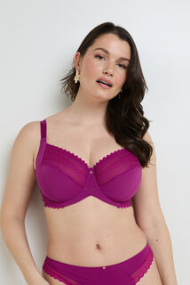 DOUCE SOUTIEN-GORGE EMBOITANT GRANDE TAILLE MICROF VIOLET
