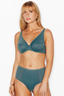 JULIANE SOUTIEN-GORGE EMBOITANT FOULARD PETROLE