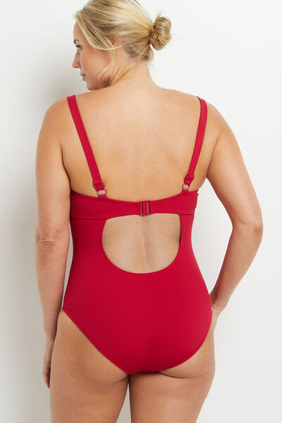 MAILLOT DE BAIN 1PC GRANDS BONNETS ROUGE