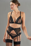 APHRODITE PORTE-JARRETELLES TULLE BRODE NOIR