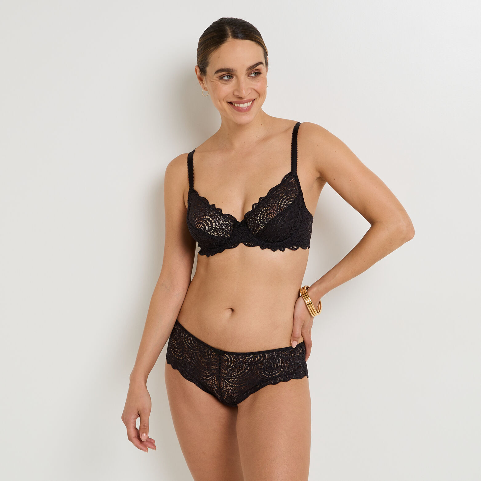 DENTELLE SHORTY DENTELLE NOIR