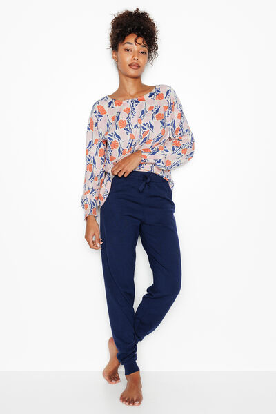 PANTALON EN TRICOT BLEU ROI