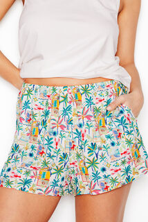 IDEALE PYJAMA SHORT 2 PIECES MULTICO BLANC