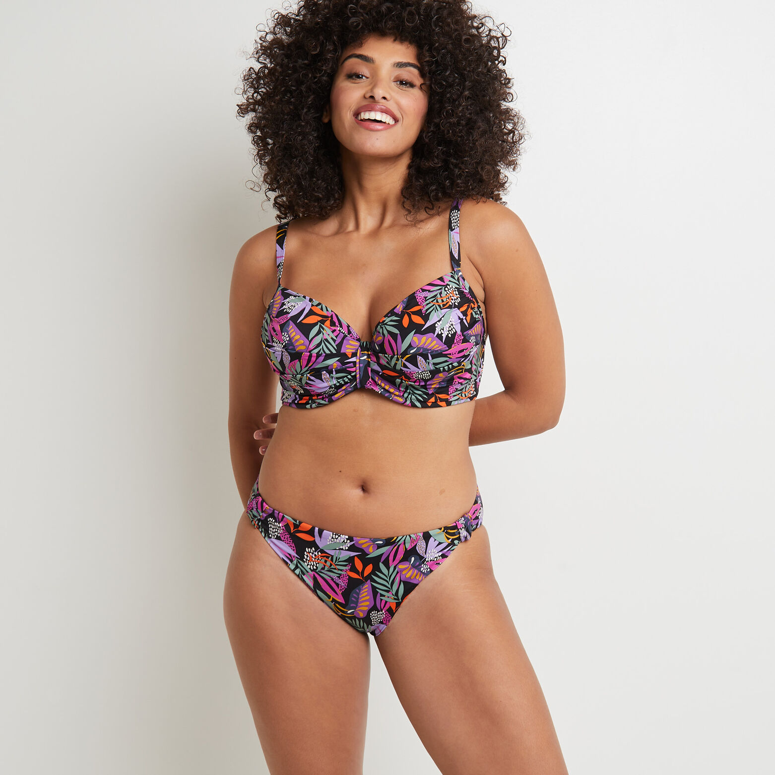 LAVANDE MAILLOT DE BAIN CULOTTE MIDI NOIR