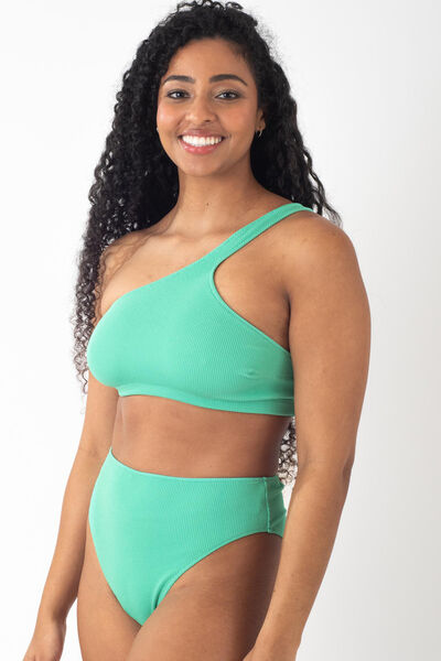 GALA BRASSIERE MAILLE GAUFREE ONE SHOUL VERT D'EAU