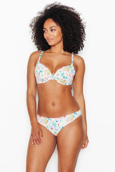 CULOTTE MIDI MULTICO BLANC