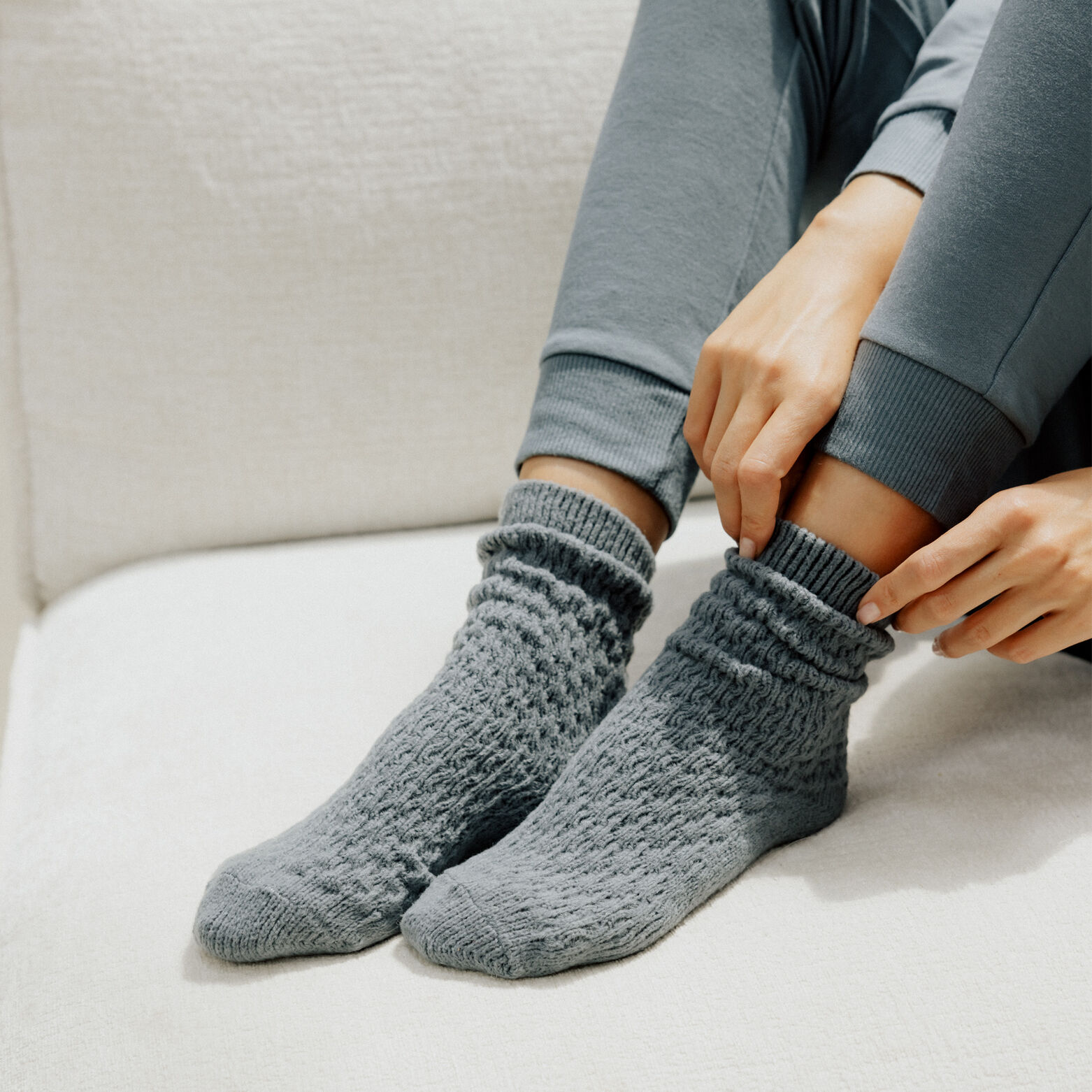 ABEILLE CHAUSSETTES MAILLE  PETROLE