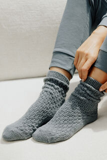 ABEILLE CHAUSSETTES MAILLE  PETROLE