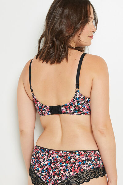 SYARA SOUTIEN-GORGE EMBOITANT NOIR/ROSE