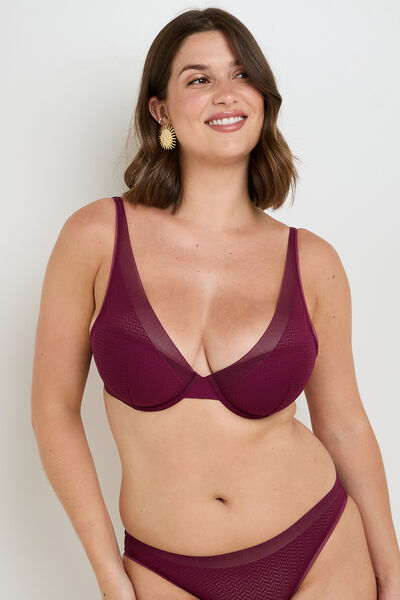 HELLO soutien-gorge ampli dentelle BORDEAUX